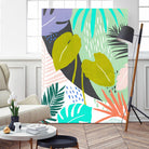 Jazzy Jungle I by Annie Warren on GIANT ART - orange coastal & tropical leaves