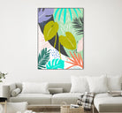 Jazzy Jungle I by Annie Warren on GIANT ART - orange coastal & tropical leaves