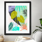 Jazzy Jungle I by Annie Warren on GIANT ART - orange coastal & tropical leaves