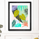 Jazzy Jungle I by Annie Warren on GIANT ART - orange coastal & tropical leaves