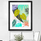 Jazzy Jungle I by Annie Warren on GIANT ART - orange coastal & tropical leaves