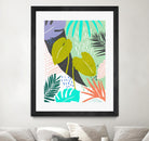 Jazzy Jungle I by Annie Warren on GIANT ART - orange coastal & tropical leaves