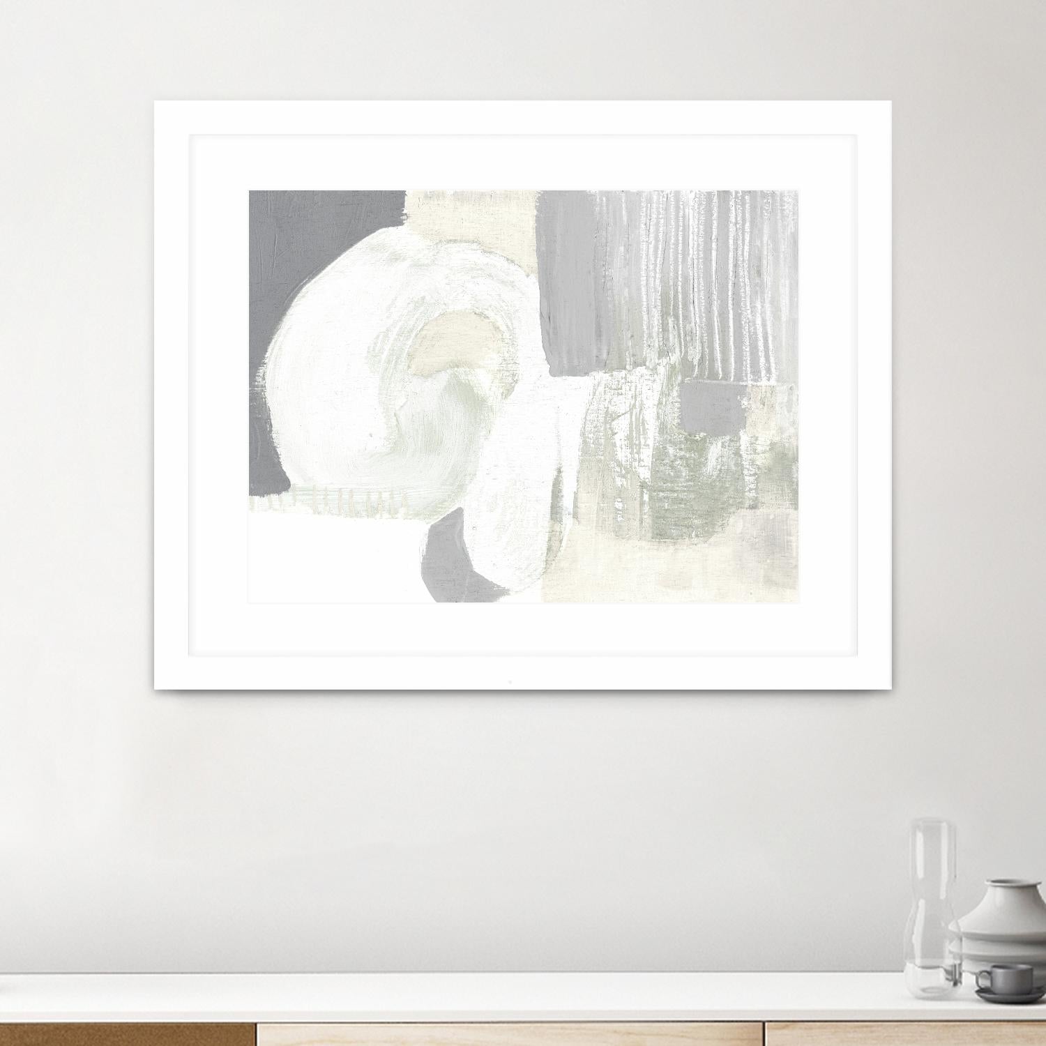 Neutral Curves I by Jennifer Goldberger on GIANT ART - grey  abstract abstract