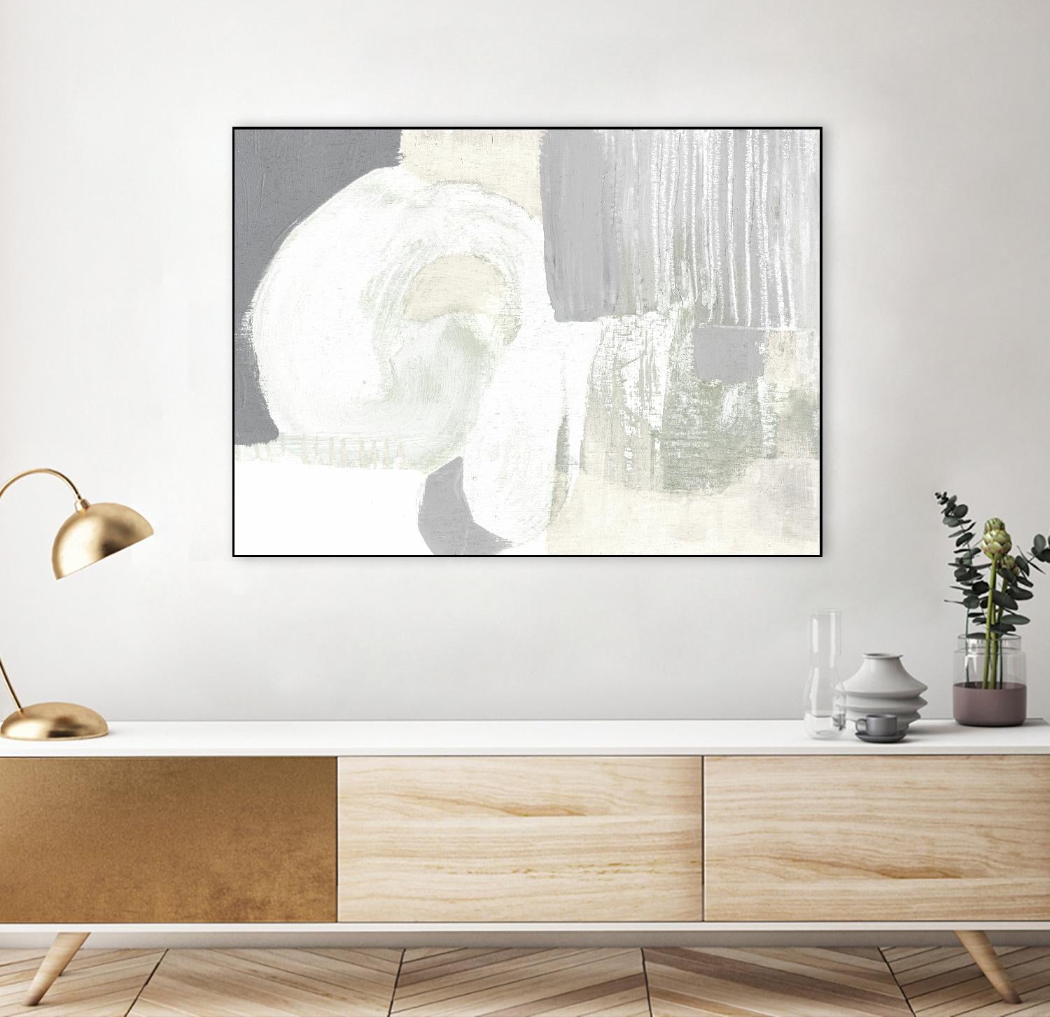 Neutral Curves I by Jennifer Goldberger on GIANT ART - grey  abstract abstract