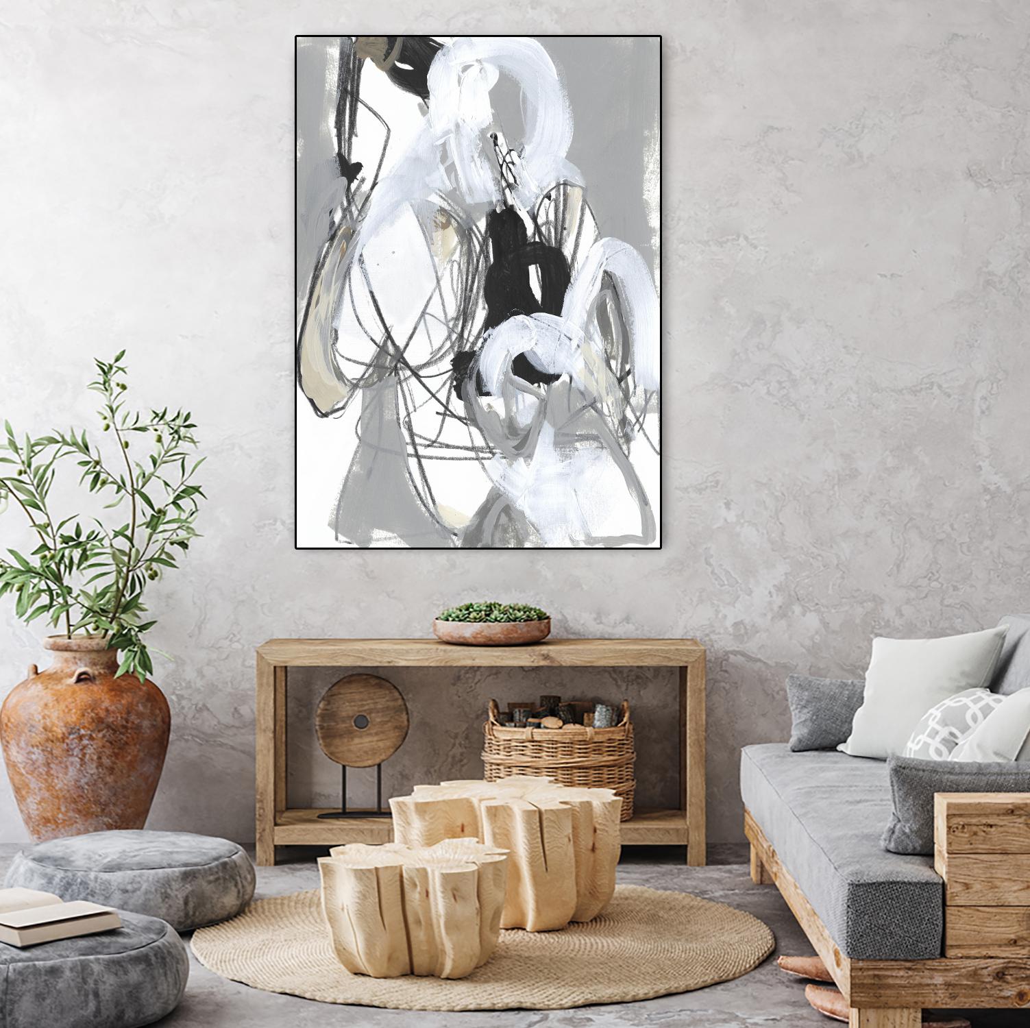 Tangled Threads III by June Vess on GIANT ART - black  abstract abstract