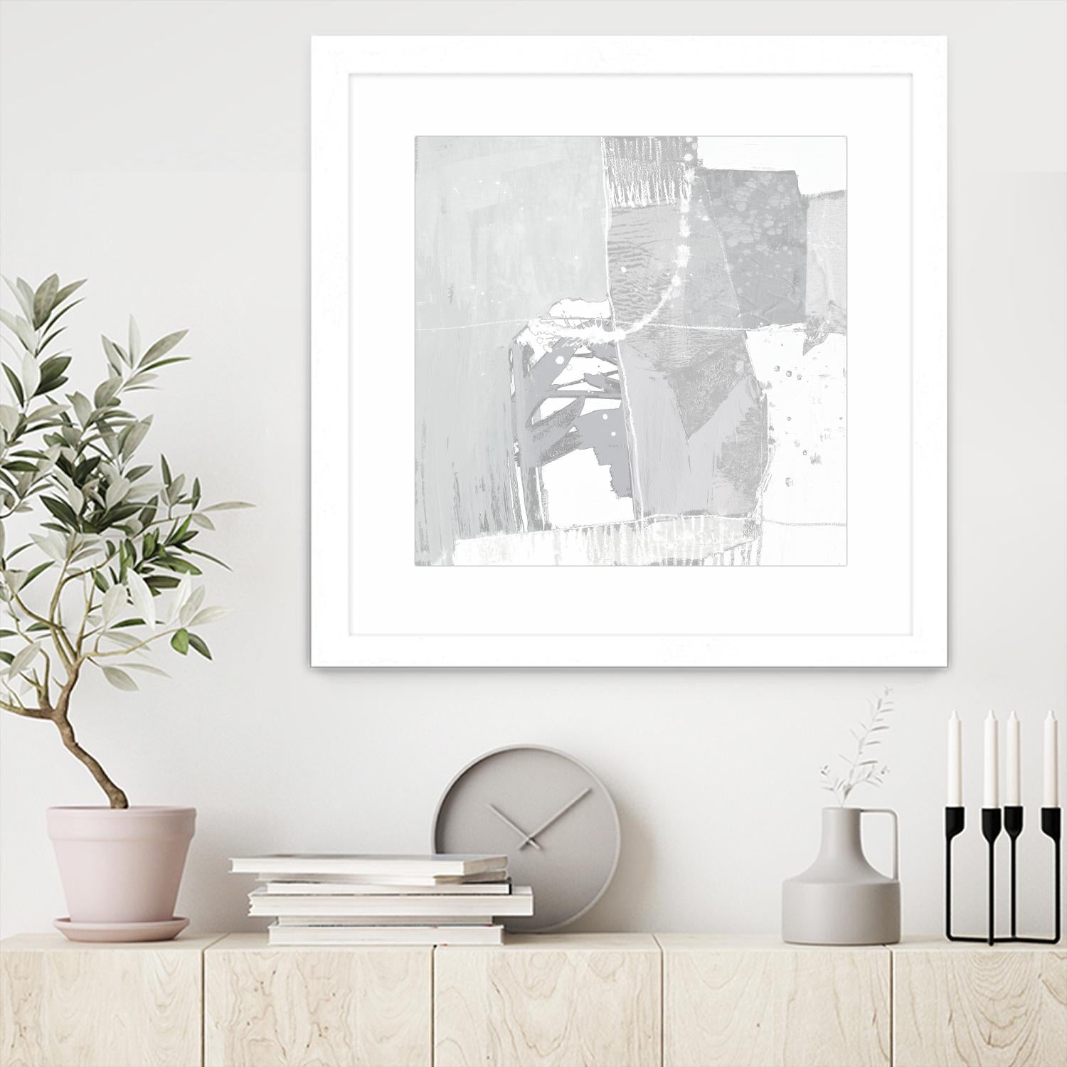 Composition Neutral I by Jennifer Goldberger on GIANT ART - white abstract abstract