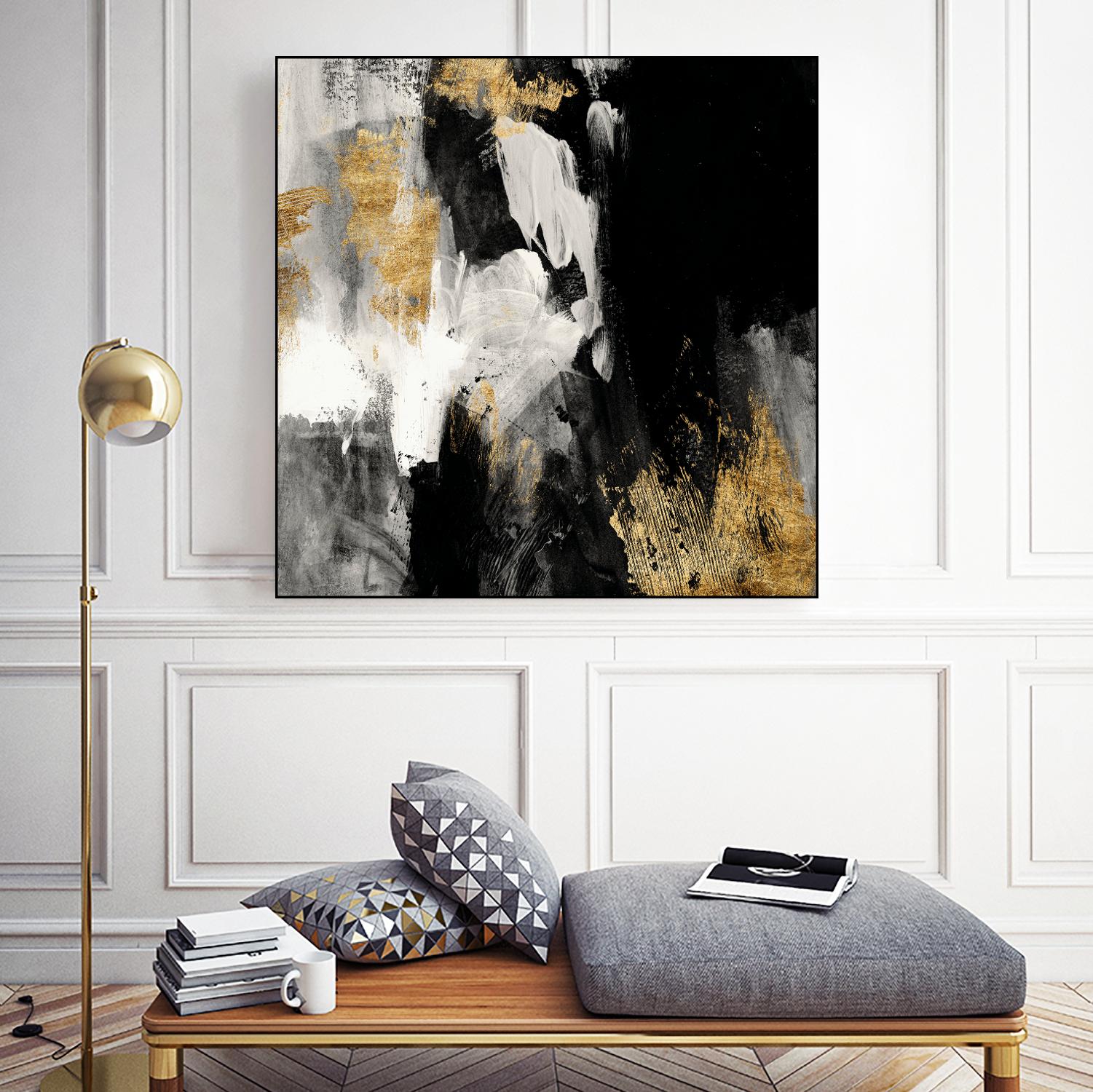 Neutral Gold Collage III by Victoria Borges on GIANT ART - grey  abstract abstract