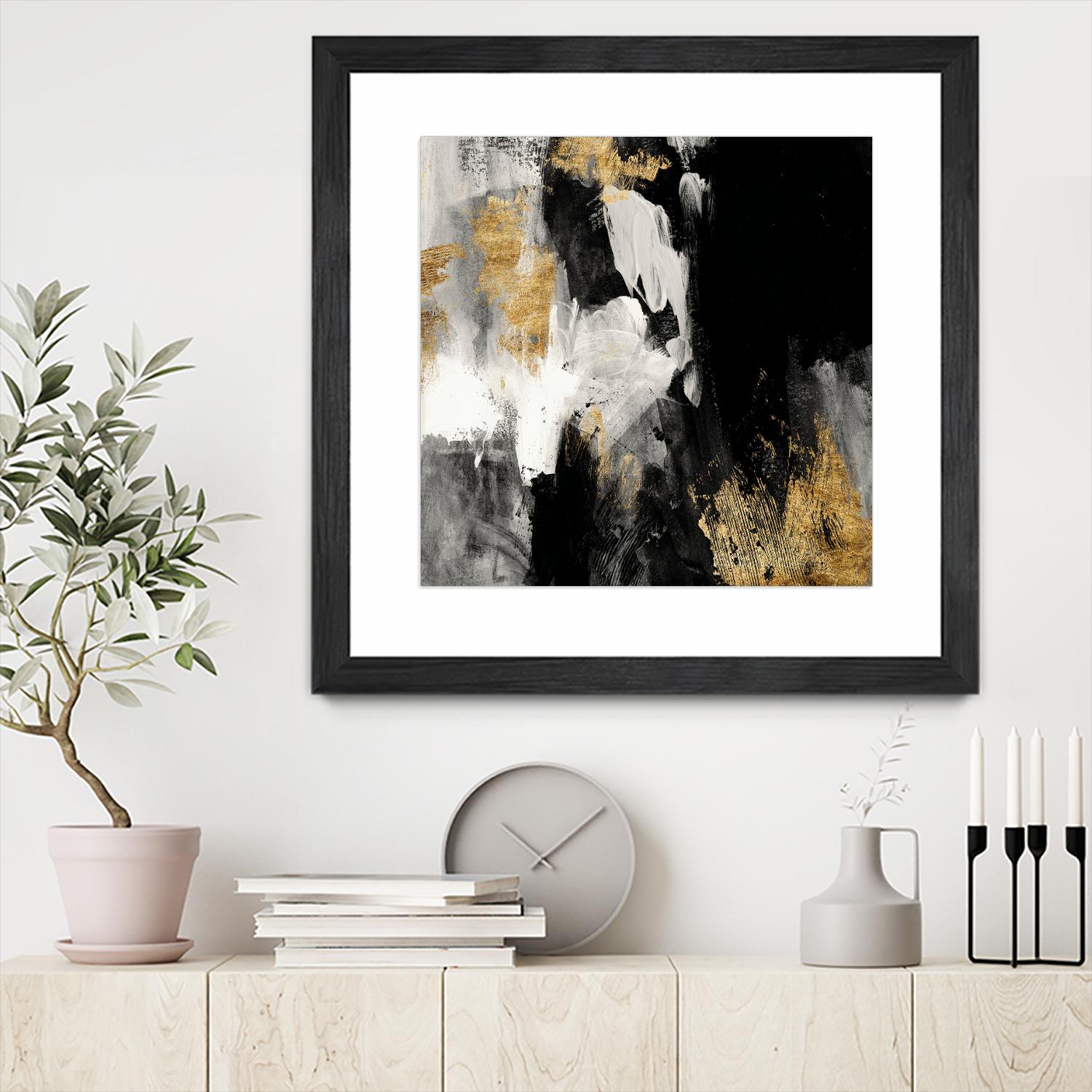 Neutral Gold Collage III by Victoria Borges on GIANT ART - grey  abstract abstract
