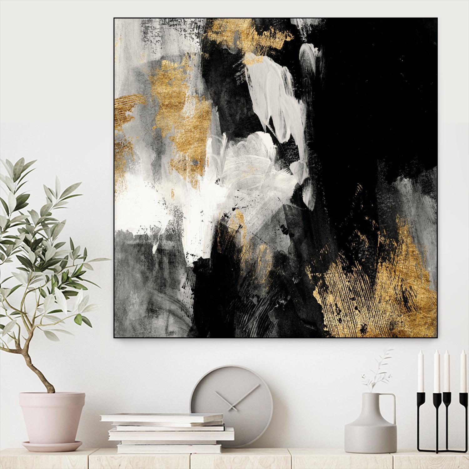 Neutral Gold Collage III by Victoria Borges on GIANT ART - grey  abstract abstract