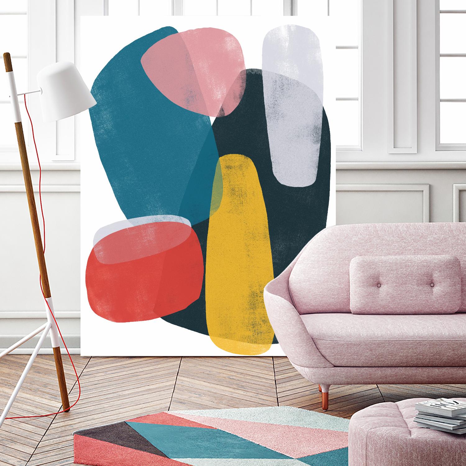 Orbital Fixture II by June Vess on GIANT ART - red abstract abstract