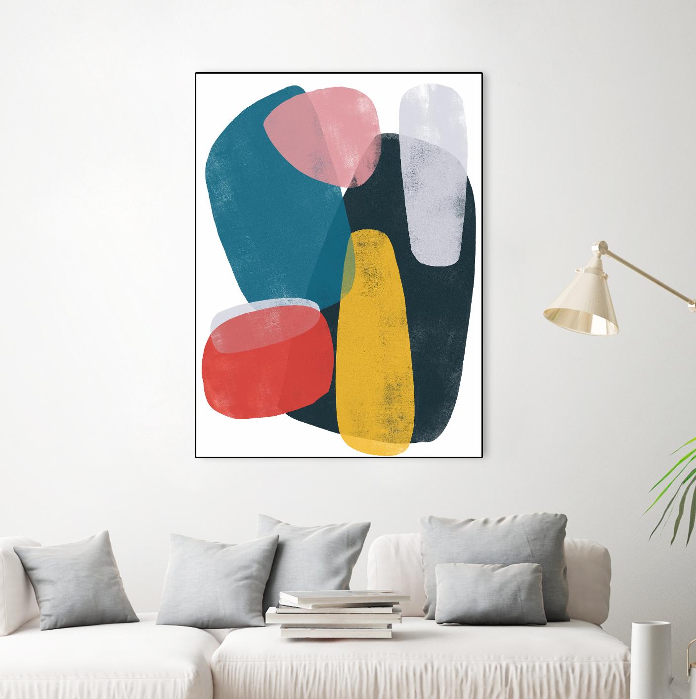 Orbital Fixture II by June Vess on GIANT ART - red abstract abstract