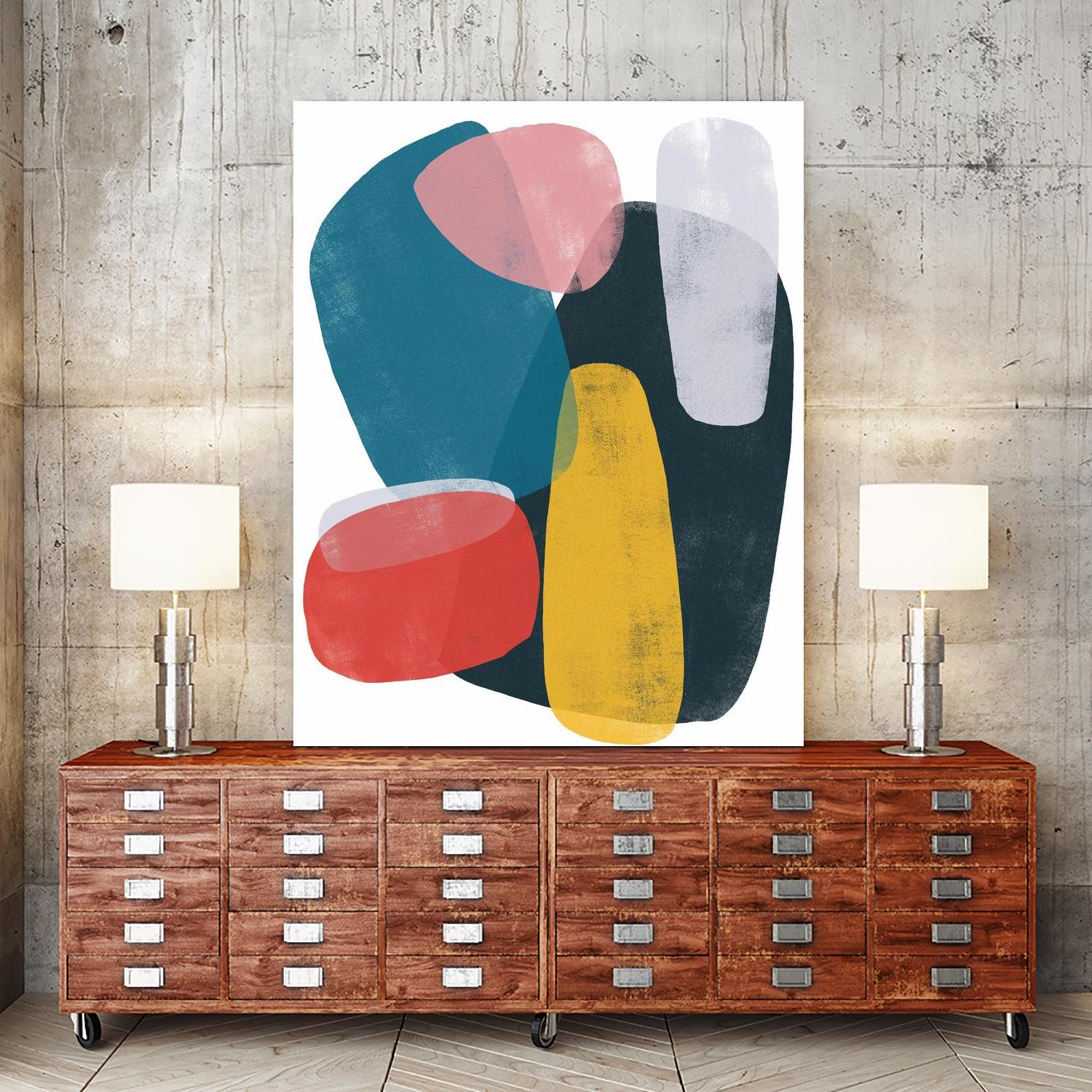 Orbital Fixture II by June Vess on GIANT ART - red abstract abstract