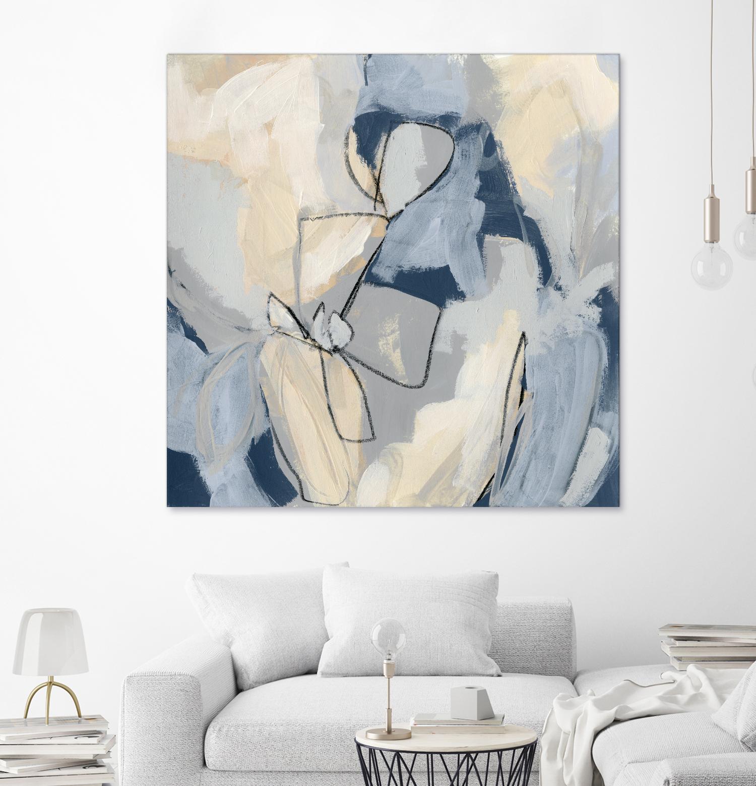 Blossom & Bliss I by June Vess on GIANT ART - blue abstract abstract