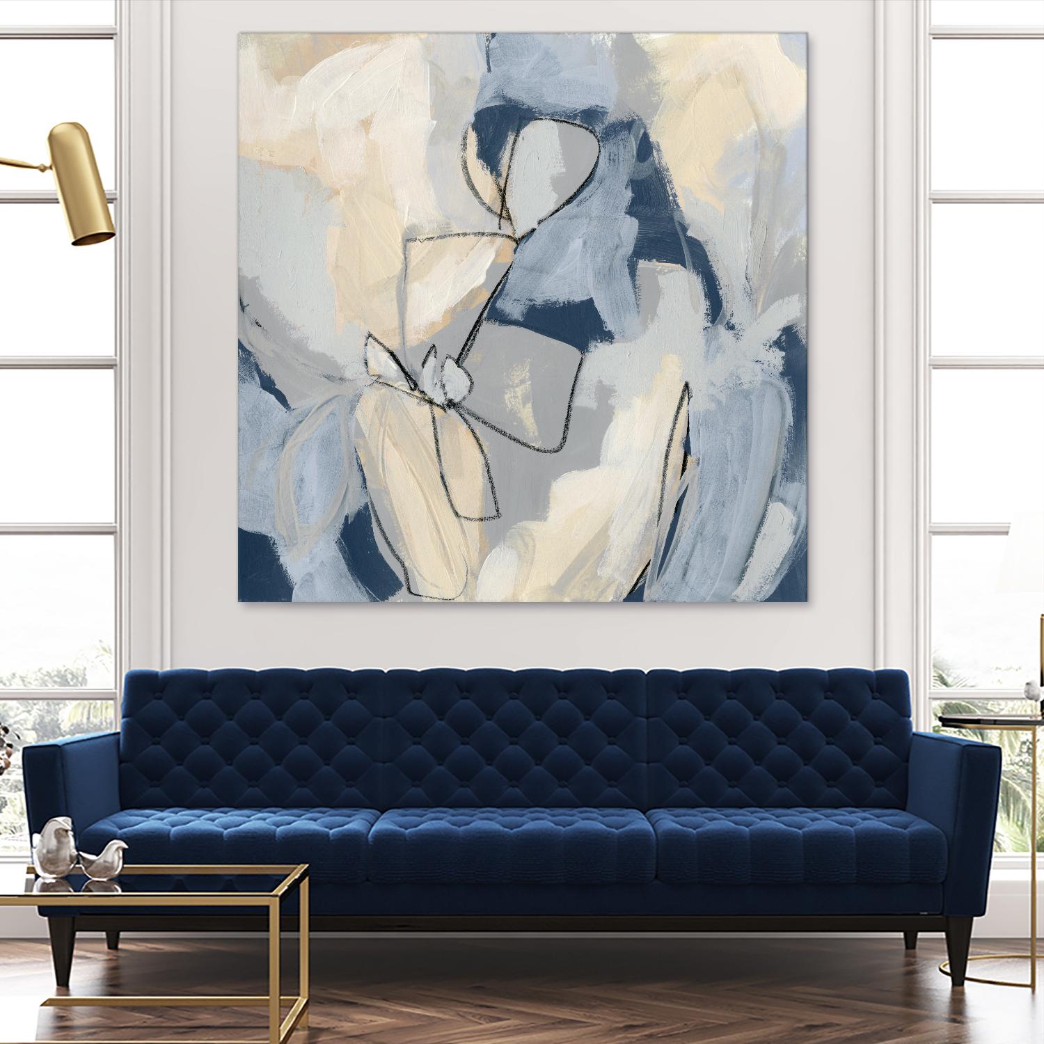 Blossom & Bliss I by June Vess on GIANT ART - blue abstract abstract