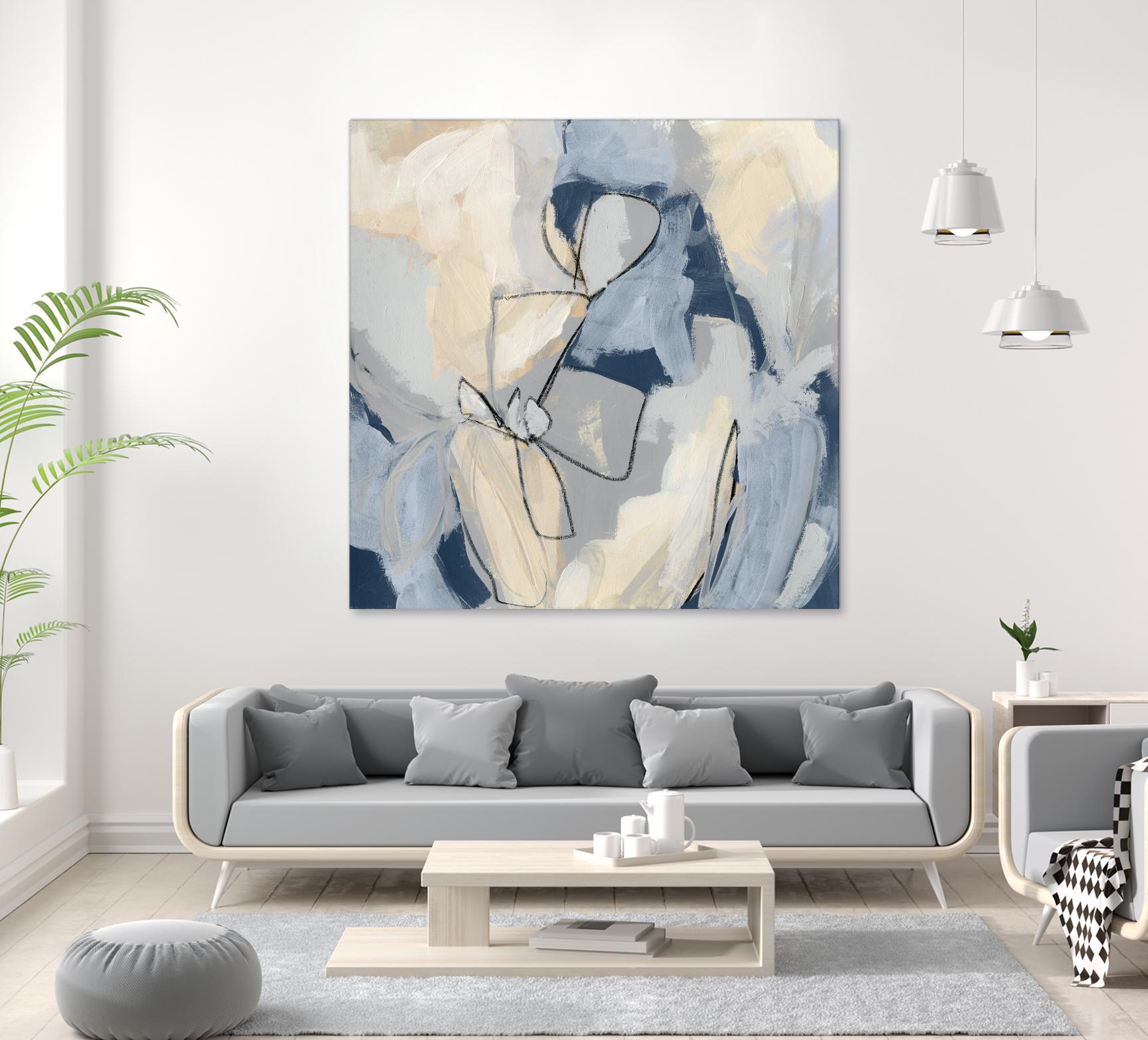 Blossom & Bliss I by June Vess on GIANT ART - blue abstract abstract