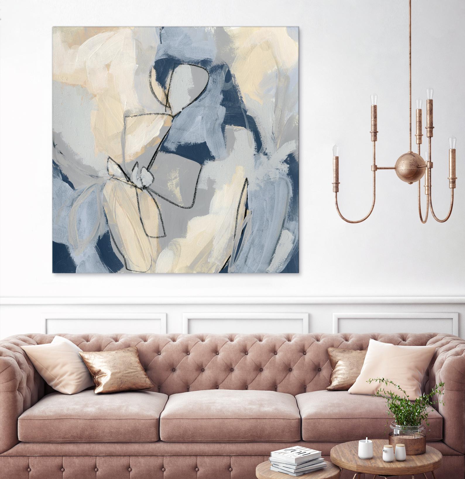 Blossom & Bliss I by June Vess on GIANT ART - blue abstract abstract