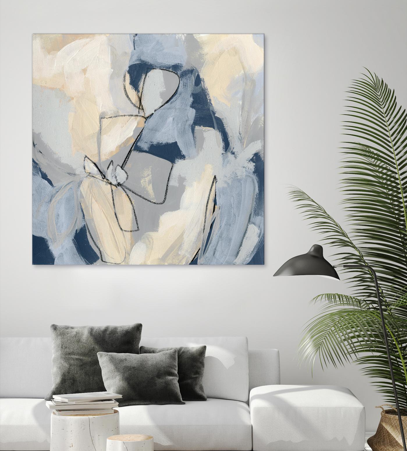 Blossom & Bliss I by June Vess on GIANT ART - blue abstract abstract