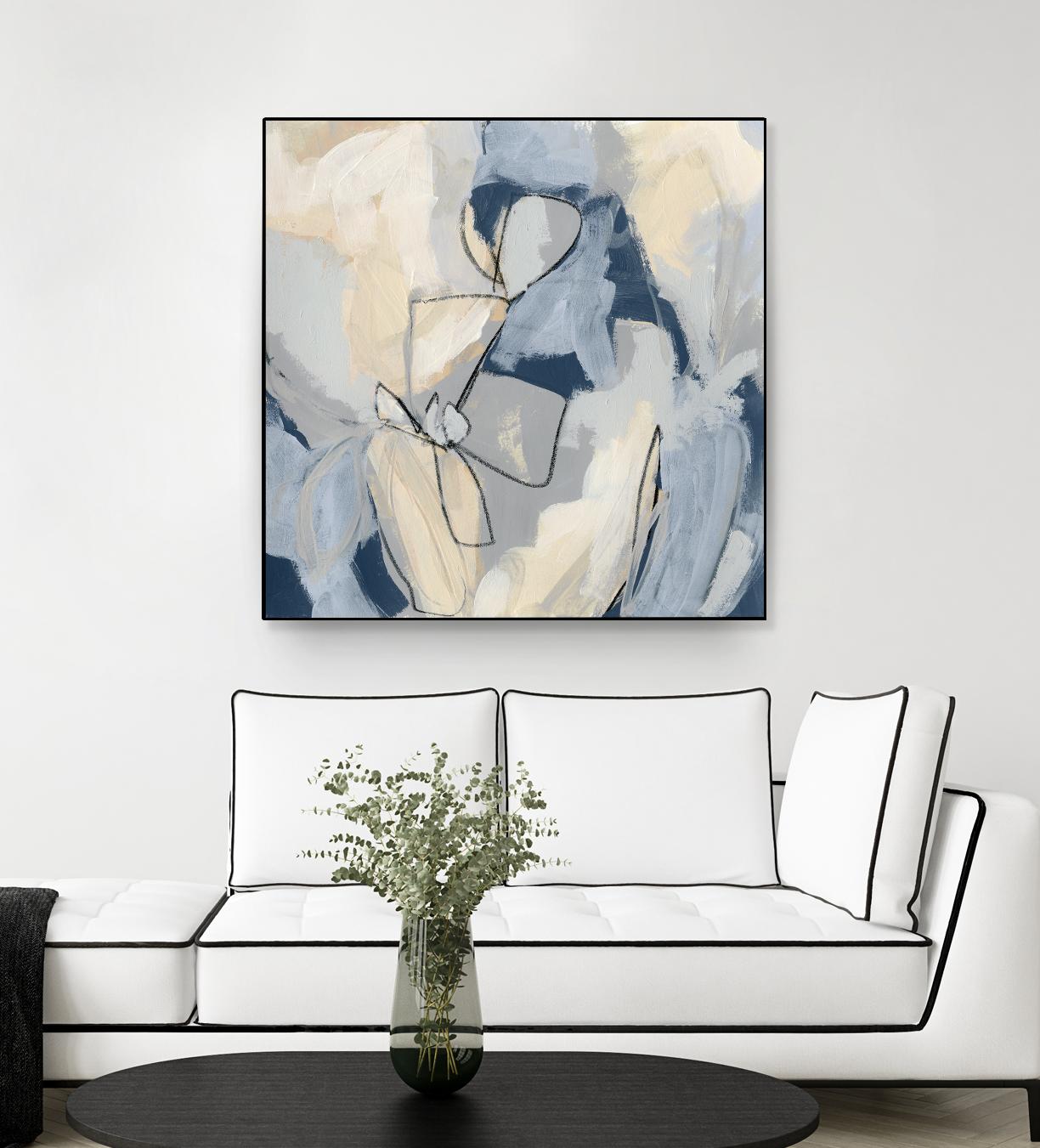 Blossom & Bliss I by June Vess on GIANT ART - blue abstract abstract