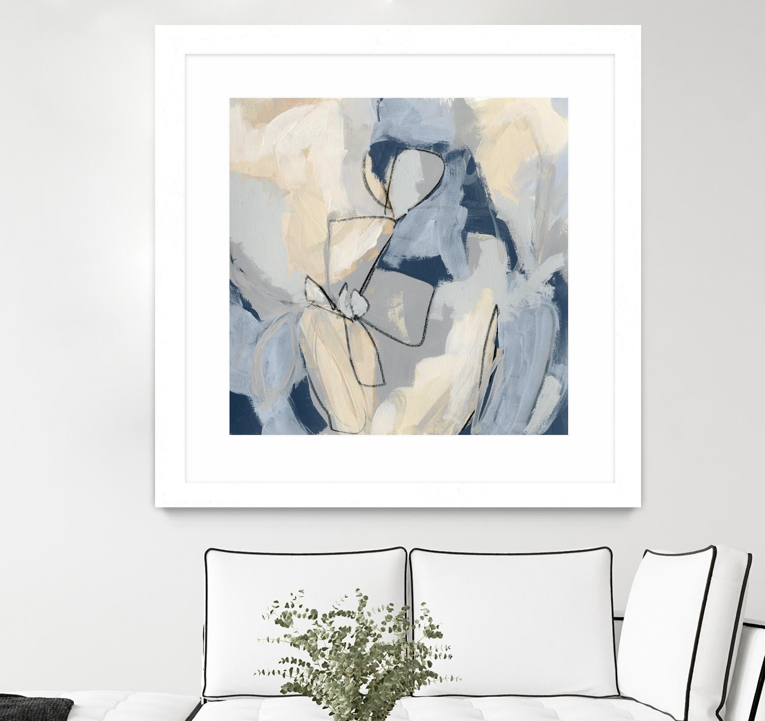 Blossom & Bliss I by June Vess on GIANT ART - blue abstract abstract
