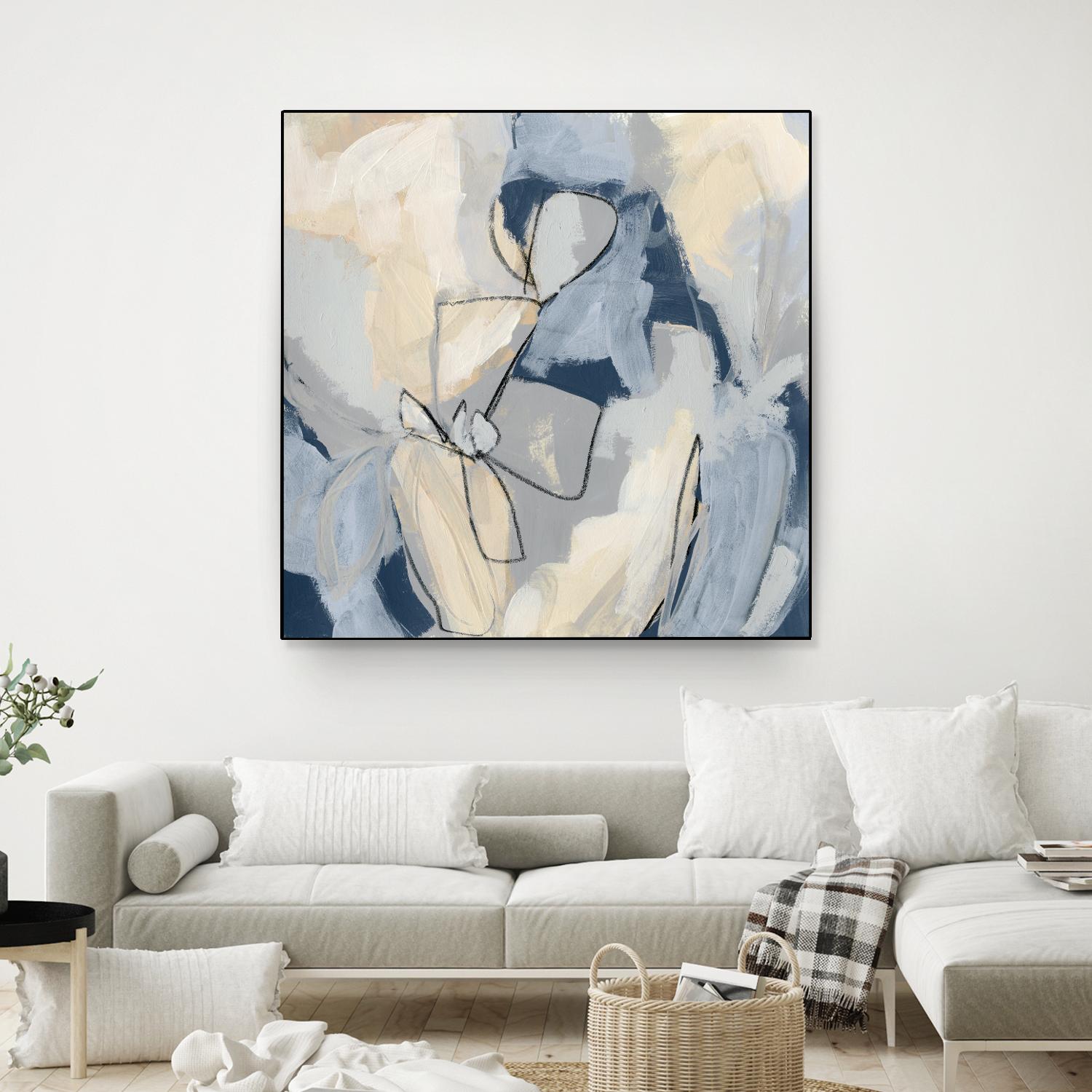 Blossom & Bliss I by June Vess on GIANT ART - blue abstract abstract