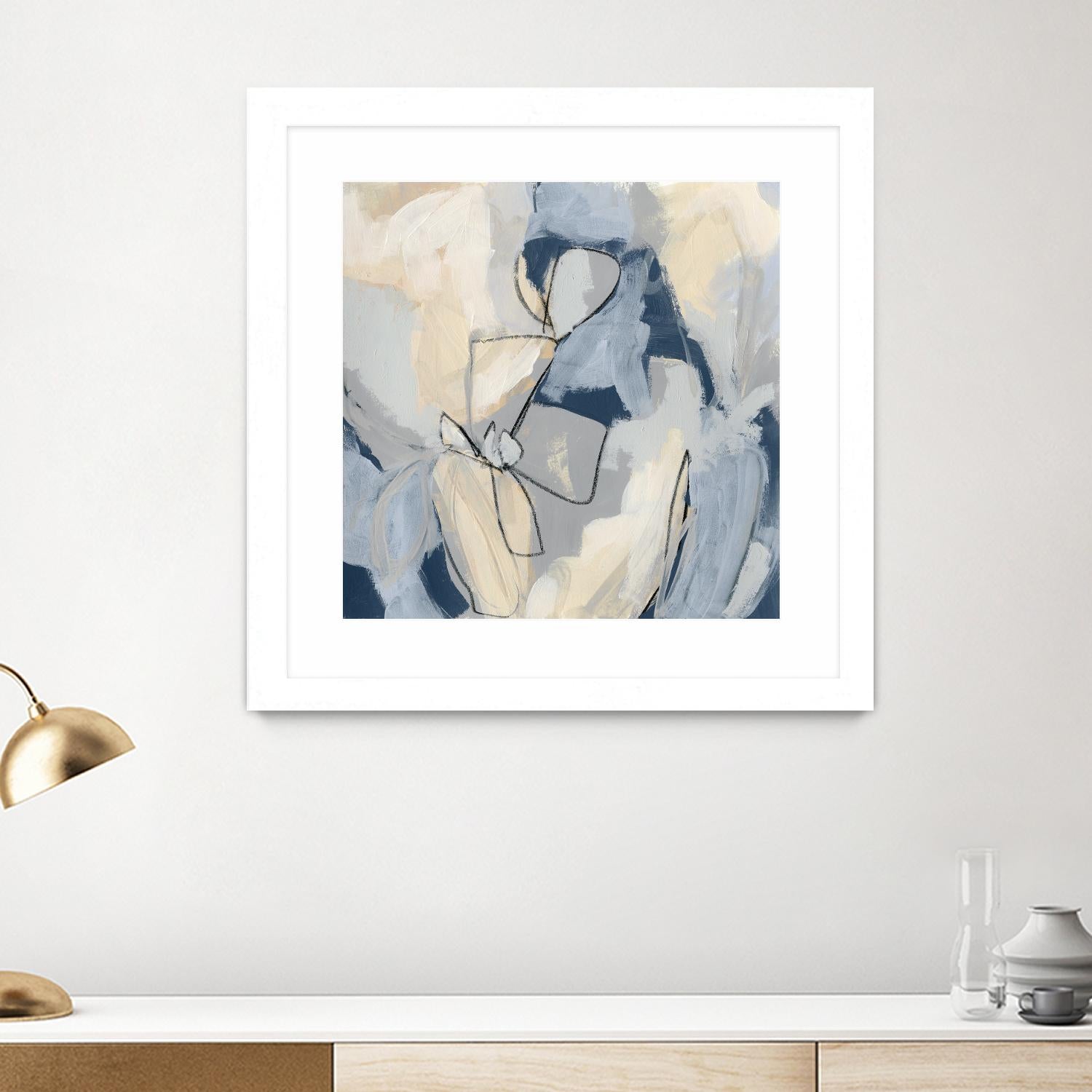 Blossom & Bliss I by June Vess on GIANT ART - blue abstract abstract
