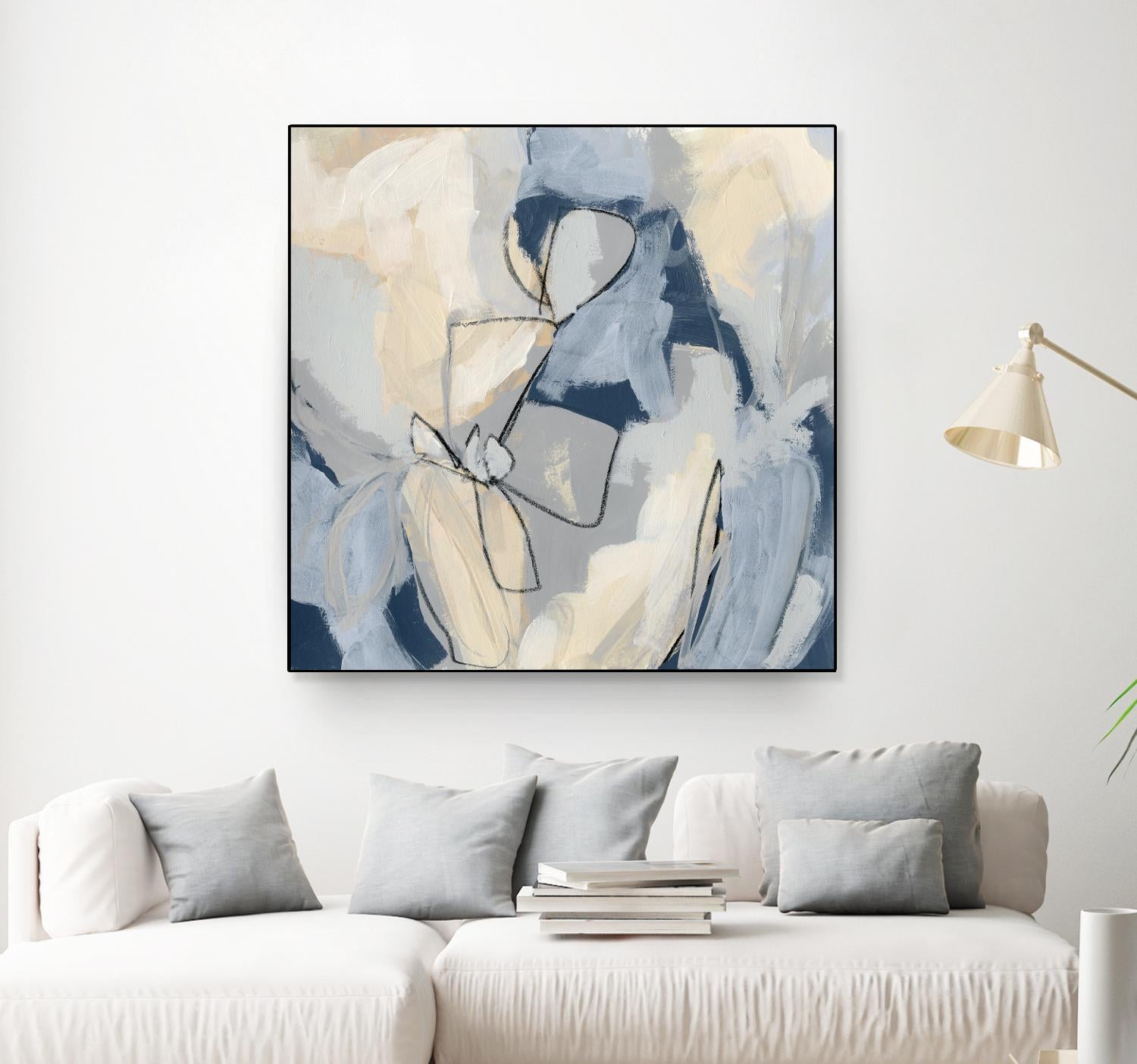 Blossom & Bliss I by June Vess on GIANT ART - blue abstract abstract