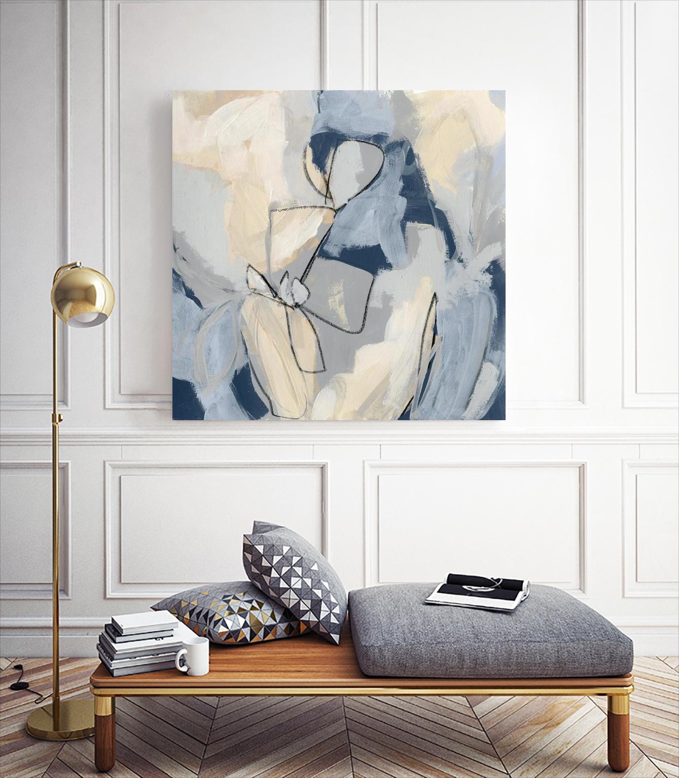 Blossom & Bliss I by June Vess on GIANT ART - blue abstract abstract