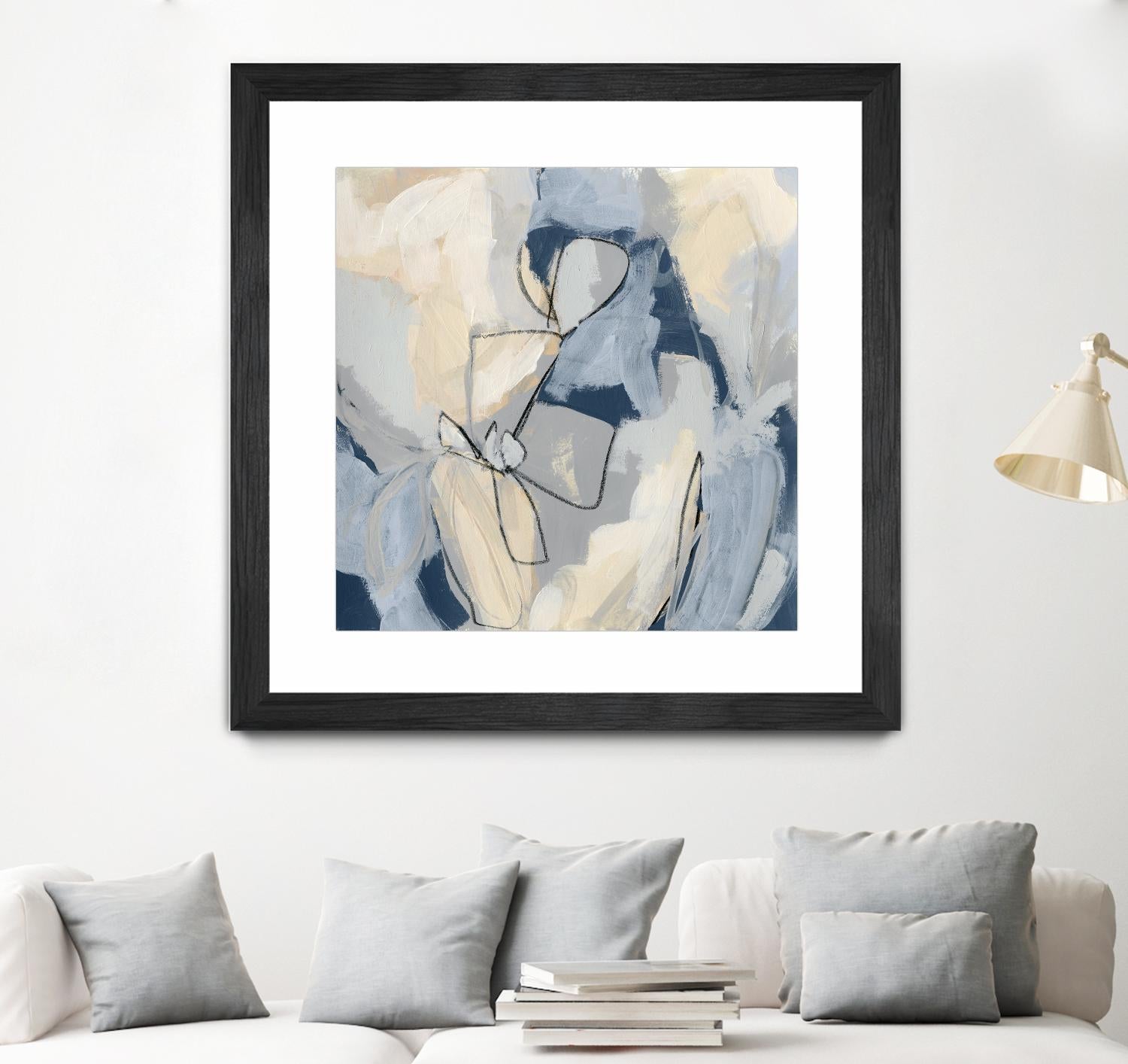 Blossom & Bliss I by June Vess on GIANT ART - blue abstract abstract