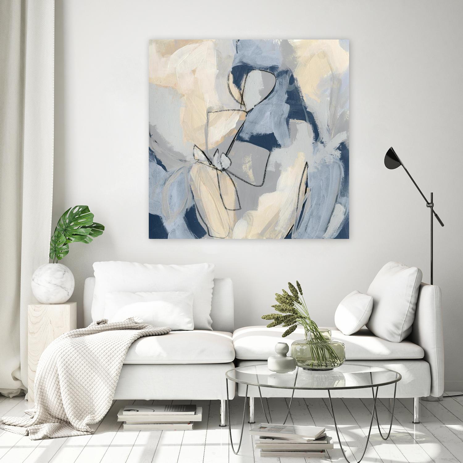 Blossom & Bliss I by June Vess on GIANT ART - blue abstract abstract