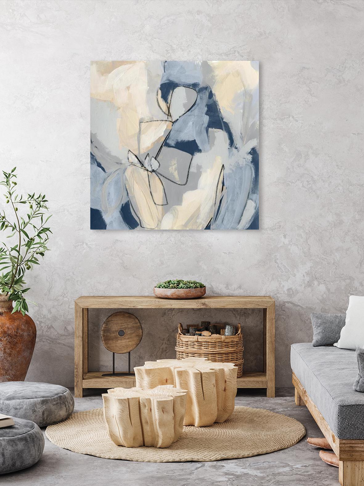 Blossom & Bliss I by June Vess on GIANT ART - blue abstract abstract