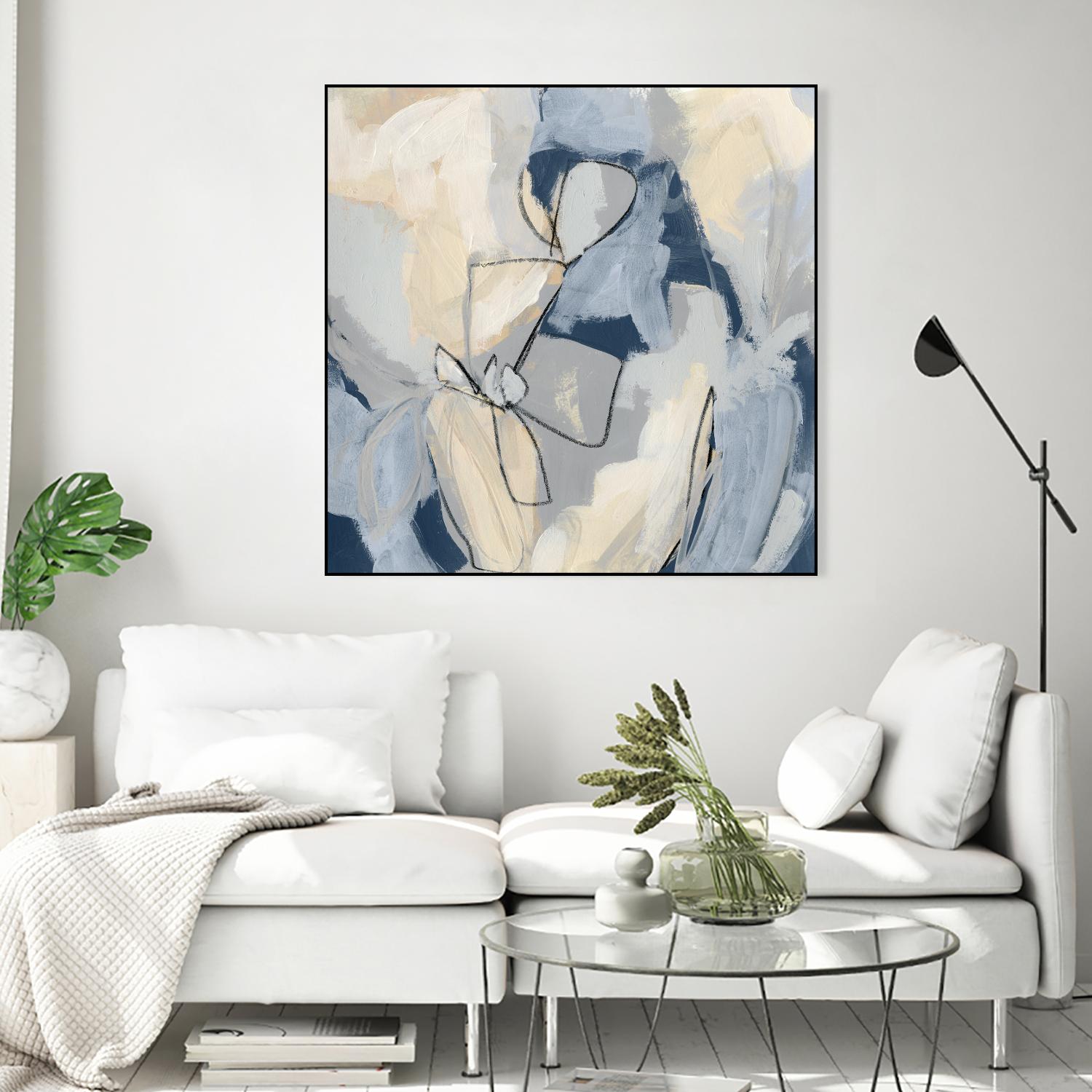 Blossom & Bliss I by June Vess on GIANT ART - blue abstract abstract