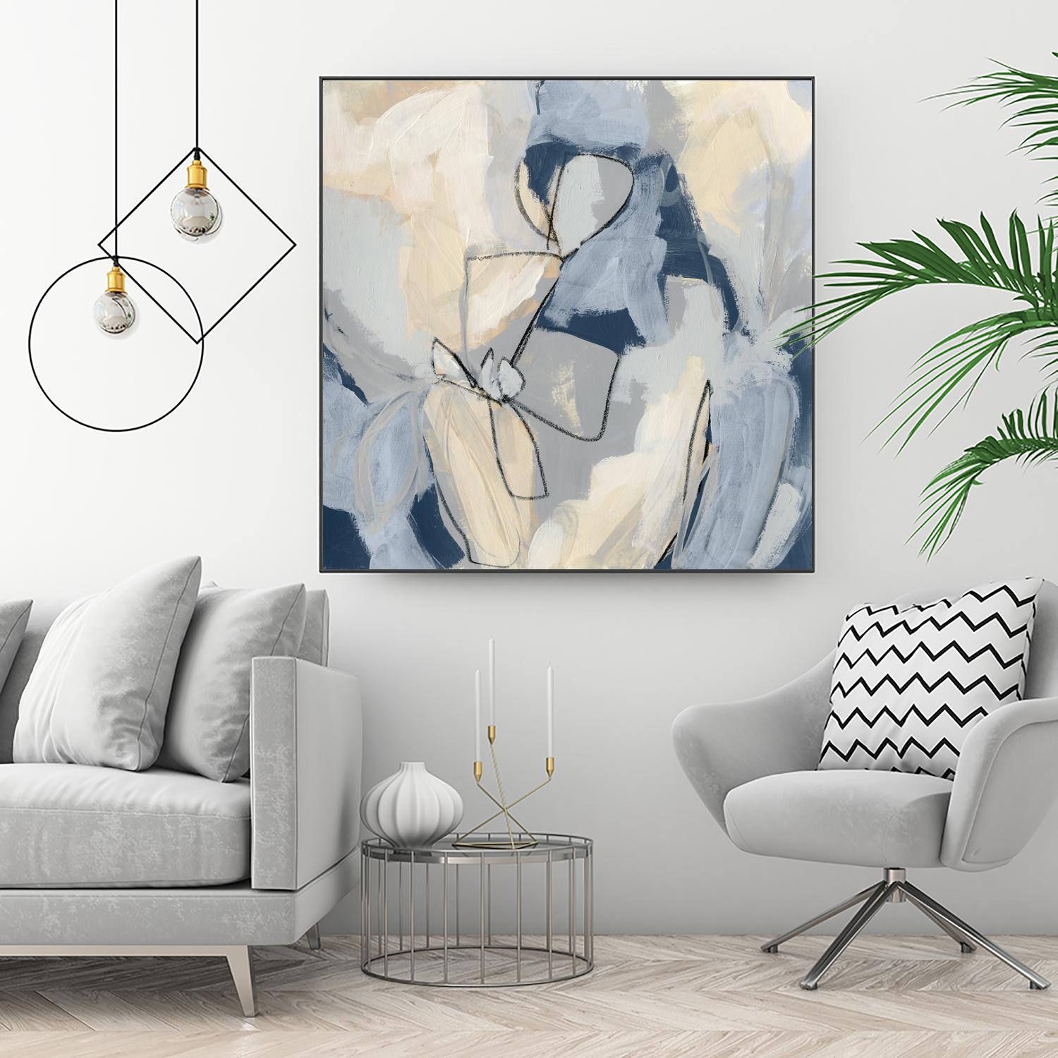 Blossom & Bliss I by June Vess on GIANT ART - blue abstract abstract