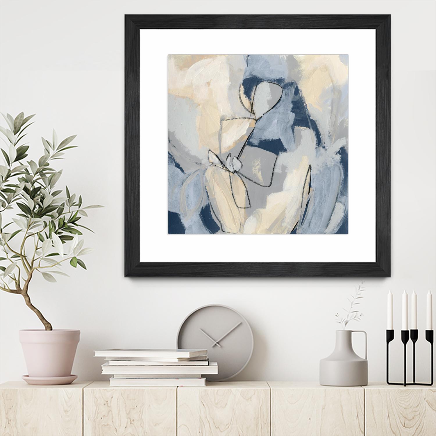 Blossom & Bliss I by June Vess on GIANT ART - blue abstract abstract