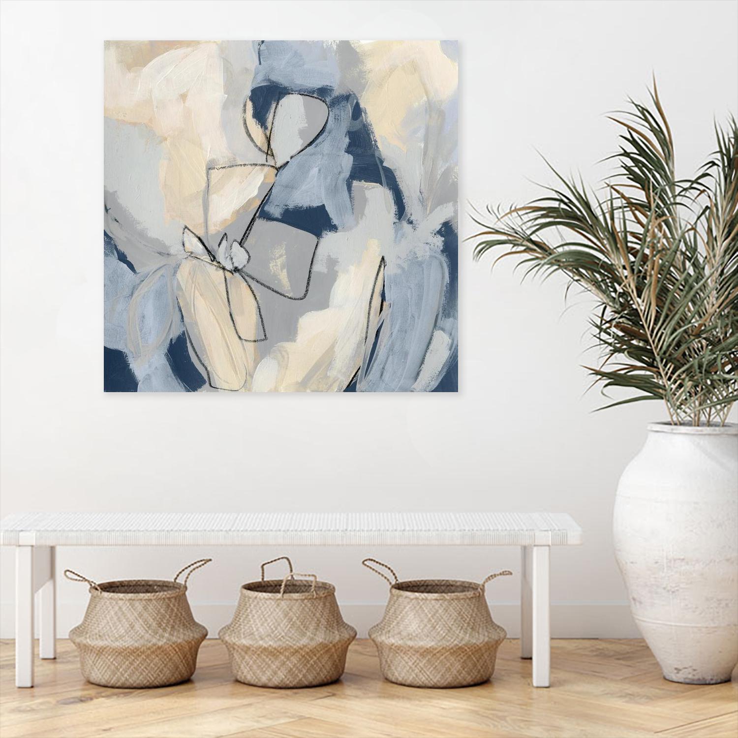 Blossom & Bliss I by June Vess on GIANT ART - blue abstract abstract