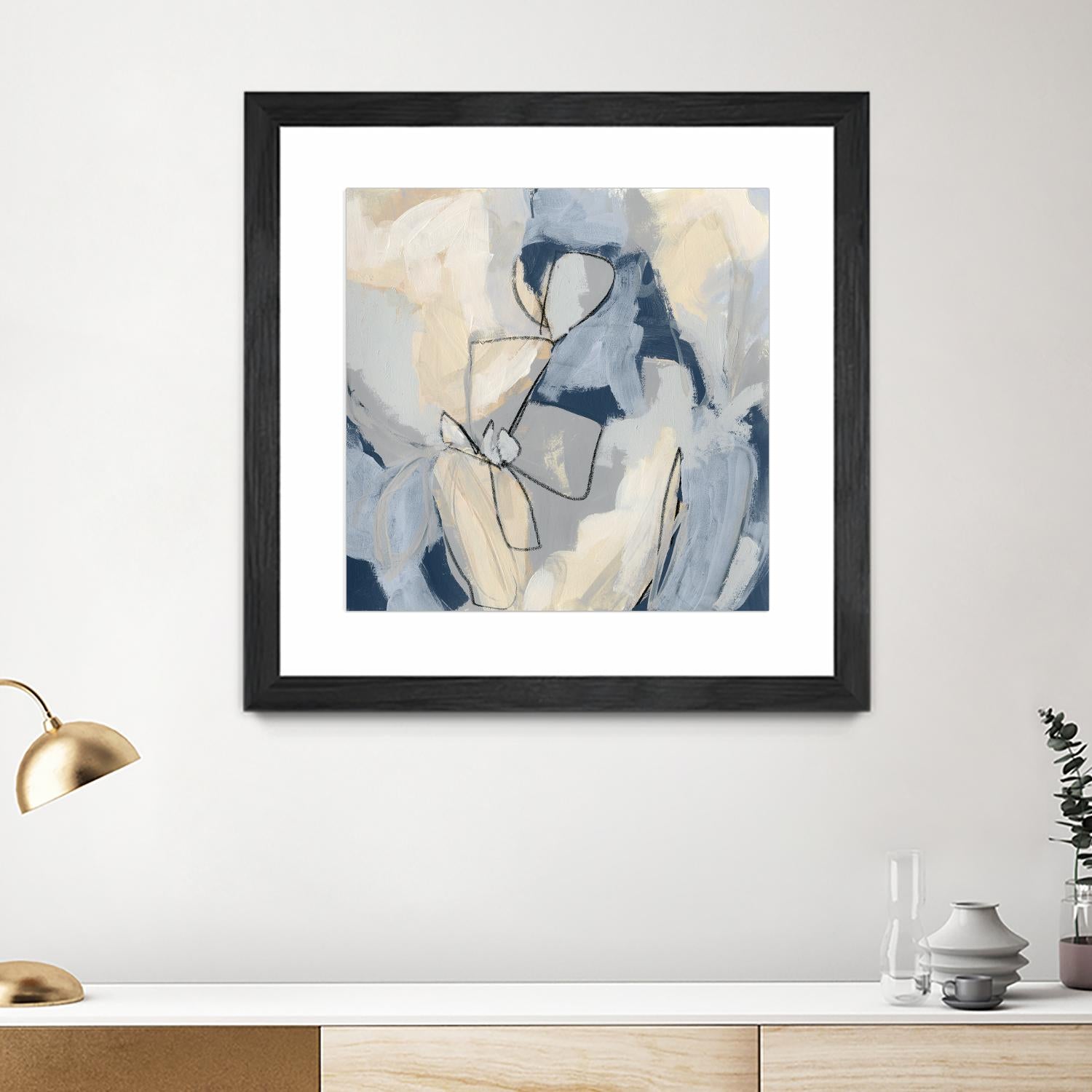 Blossom & Bliss I by June Vess on GIANT ART - blue abstract abstract