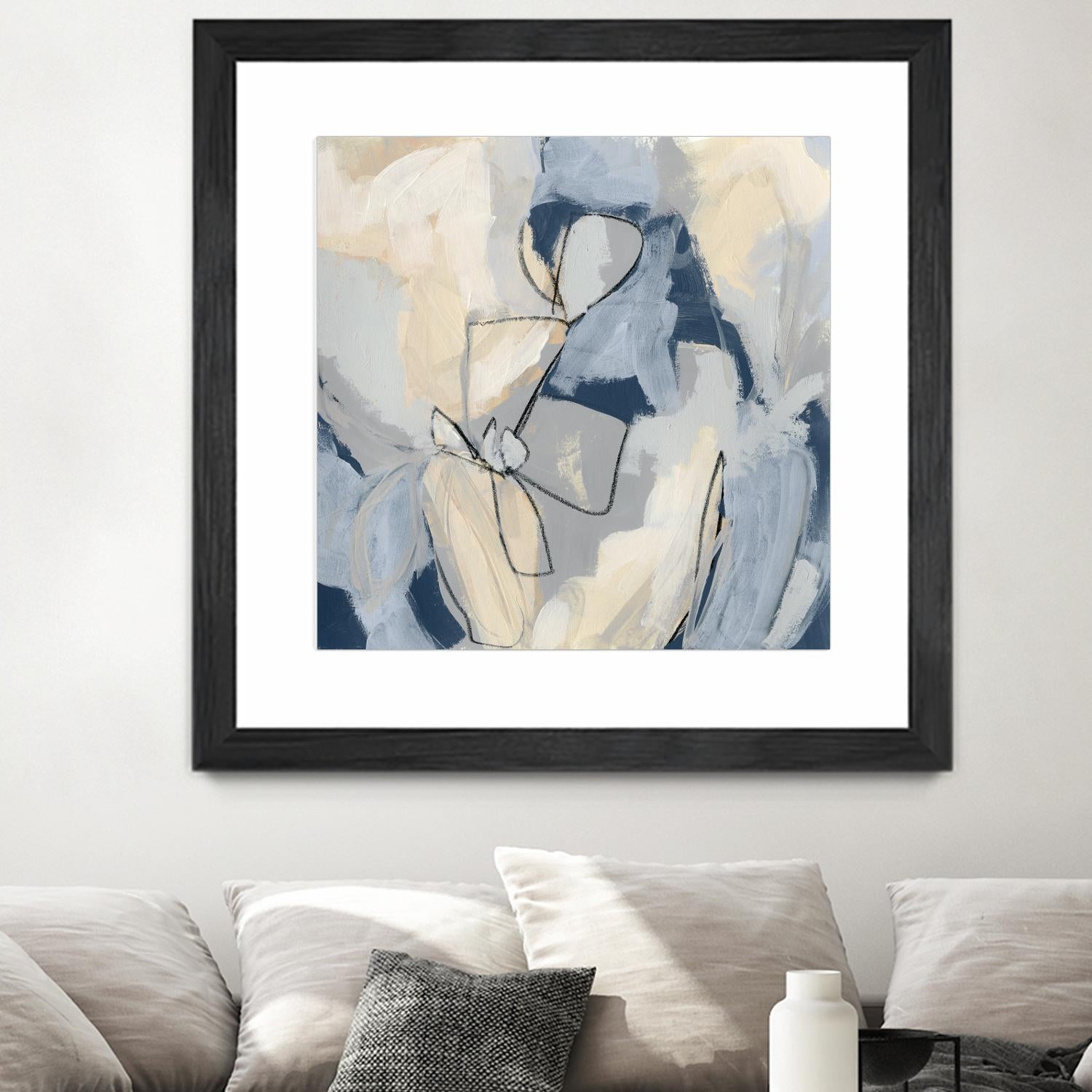 Blossom & Bliss I by June Vess on GIANT ART - blue abstract abstract
