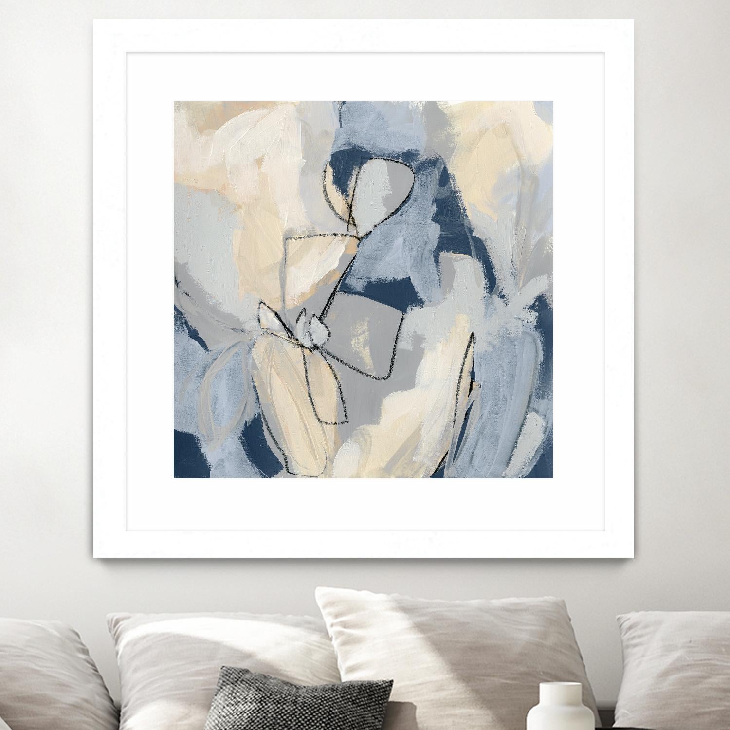 Blossom & Bliss I by June Vess on GIANT ART - blue abstract abstract