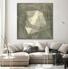 Geomolecule Blueprint I by Jennifer Goldberger on GIANT ART - grey  abstract abstract