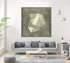 Geomolecule Blueprint I by Jennifer Goldberger on GIANT ART - grey  abstract abstract