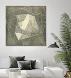 Geomolecule Blueprint I by Jennifer Goldberger on GIANT ART - grey  abstract abstract