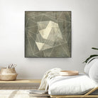 Geomolecule Blueprint I by Jennifer Goldberger on GIANT ART - grey  abstract abstract