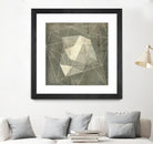 Geomolecule Blueprint I by Jennifer Goldberger on GIANT ART - grey  abstract abstract