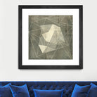 Geomolecule Blueprint I by Jennifer Goldberger on GIANT ART - grey  abstract abstract