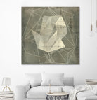 Geomolecule Blueprint II by Jennifer Goldberger on GIANT ART - beige abstract abstract