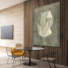 Geomolecule Blueprint II by Jennifer Goldberger on GIANT ART - beige abstract abstract