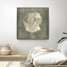 Geomolecule Blueprint II by Jennifer Goldberger on GIANT ART - beige abstract abstract