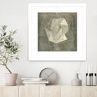 Geomolecule Blueprint II by Jennifer Goldberger on GIANT ART - beige abstract abstract