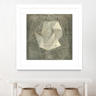 Geomolecule Blueprint II by Jennifer Goldberger on GIANT ART - beige abstract abstract