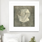 Geomolecule Blueprint II by Jennifer Goldberger on GIANT ART - beige abstract abstract