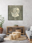 Geomolecule Blueprint II by Jennifer Goldberger on GIANT ART - beige abstract abstract